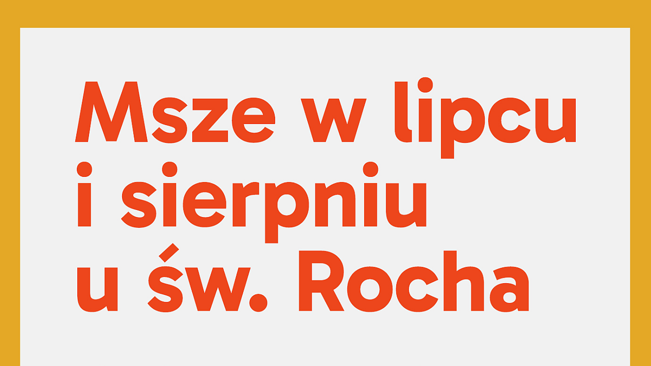 Wakacyjny porządek nabożeństw 2026